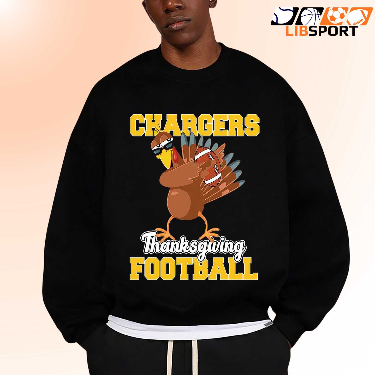 Funny Turkey Los Angeles Chargers Shirt, Thanksgiving Game Day Tee
